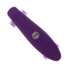 Скейт пенни борд Penny Board P23 с светящимися колесами фиолетовый